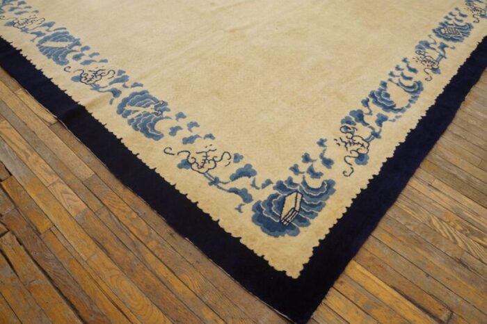 19th century chinese peking carpet with tone on tone pattern 5877