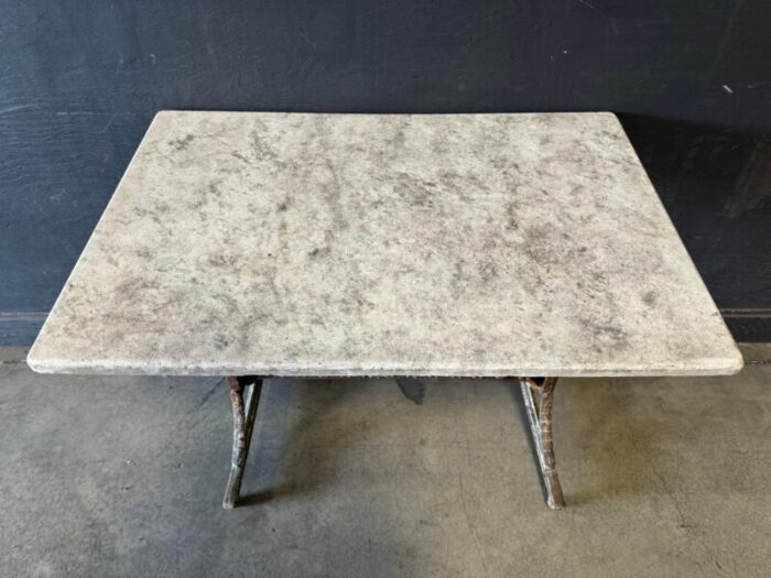 19th century french marble top bistro table 7562