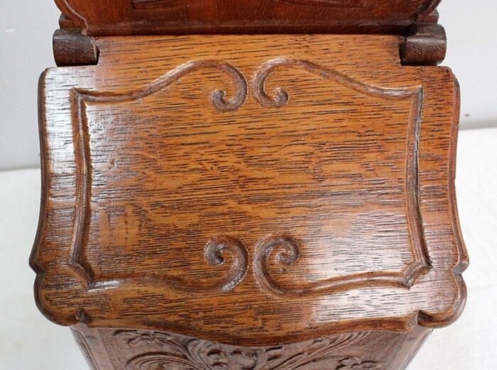 19th century french oak salt box 10