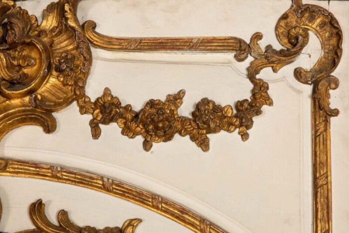 19th century french rococo louis xv carved giltwood trumeau mirror 80 h 0260