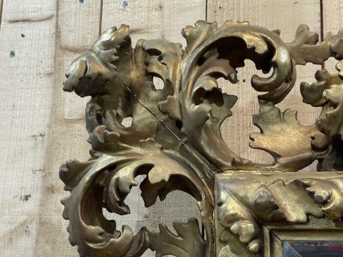 19th century italian mirror in wood and gilded plaster 14