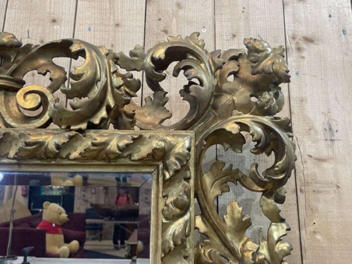 19th century italian mirror in wood and gilded plaster 18