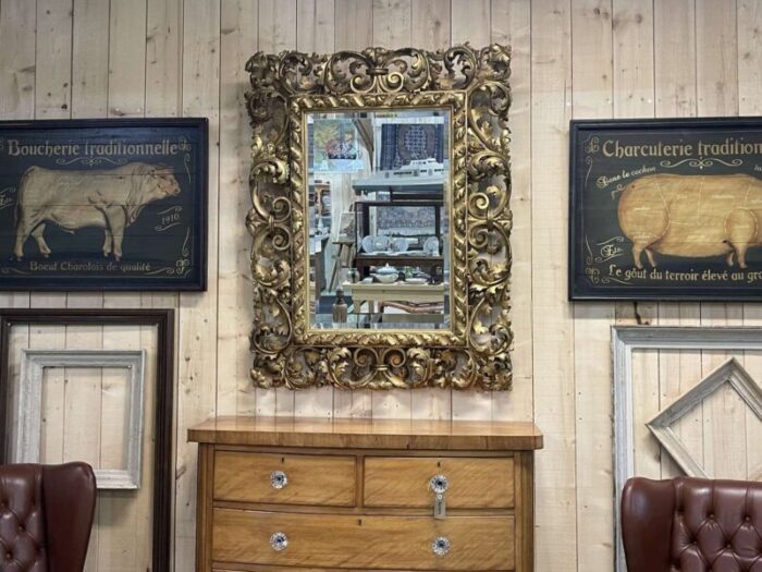 19th century italian mirror in wood and gilded plaster 3