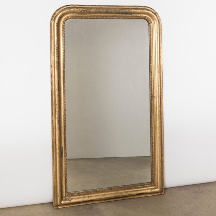 19th century louis philippe mirror with flowers 2