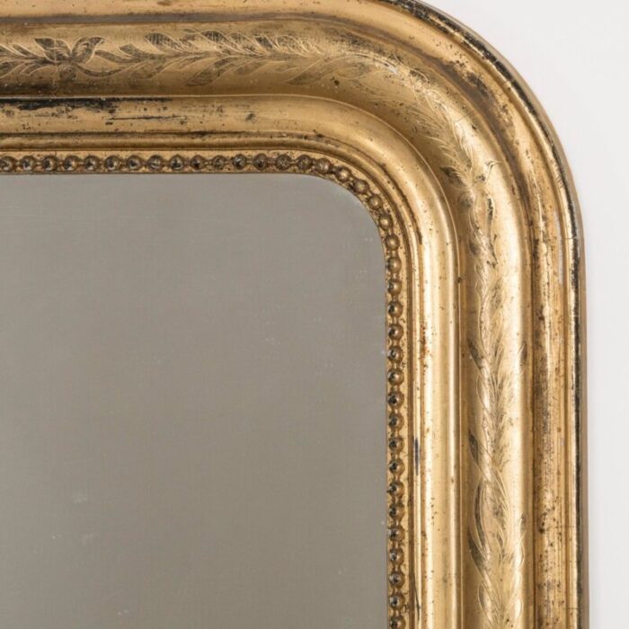 19th century louis philippe mirror with flowers 3