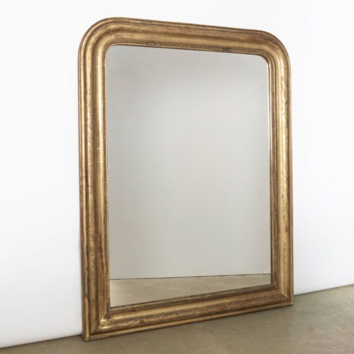 19th century louis philippe mirror with leaf etchings 2