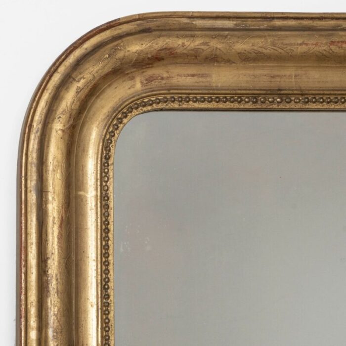 19th century louis philippe mirror with leaf etchings 3