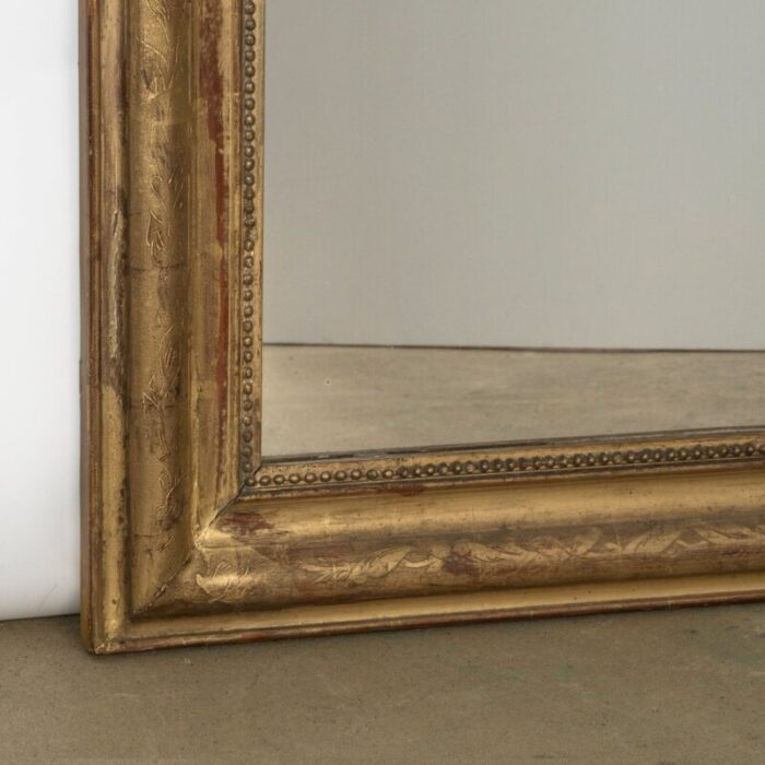 19th century louis philippe mirror with leaf etchings 4