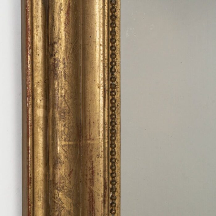 19th century louis philippe mirror with leaf etchings 5