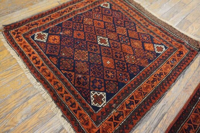 19th century pair of persian baluch carpets 0754