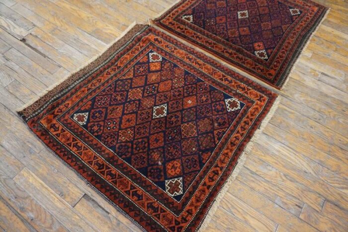 19th century pair of persian baluch carpets 3324