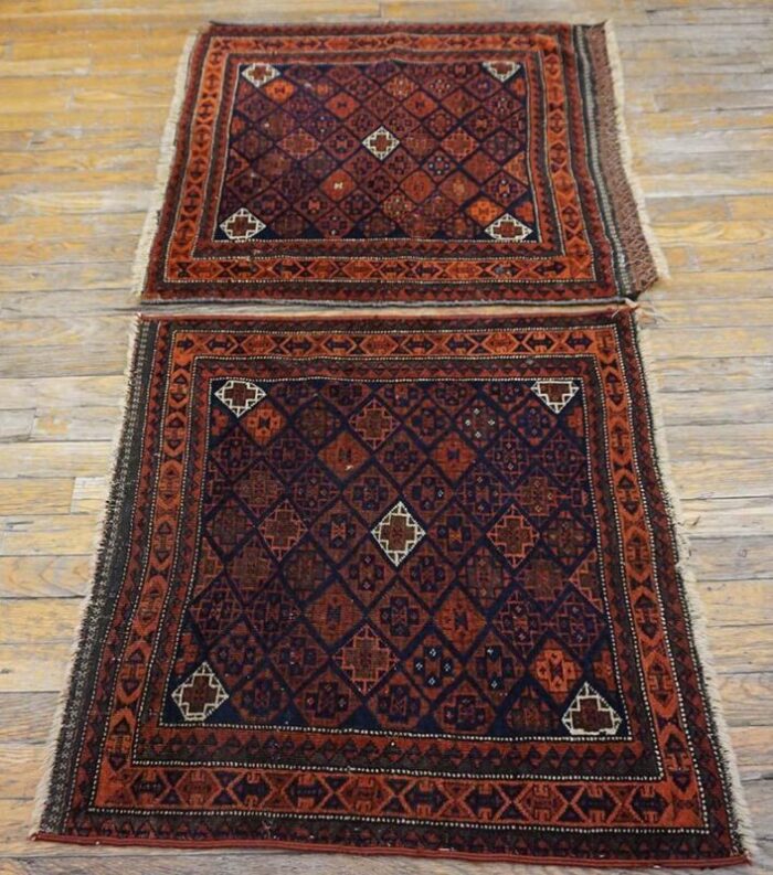 19th century pair of persian baluch carpets 8979