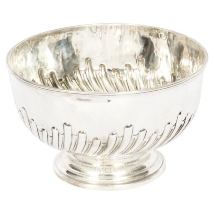 19th century sterling silver punch bowl from walker hall 1893 1