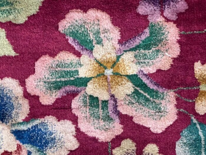 20th century chinese art deco pink rug 1930 13