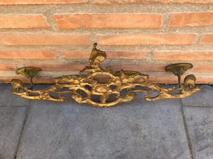 20th century french bronze wall mounted coat rack 10