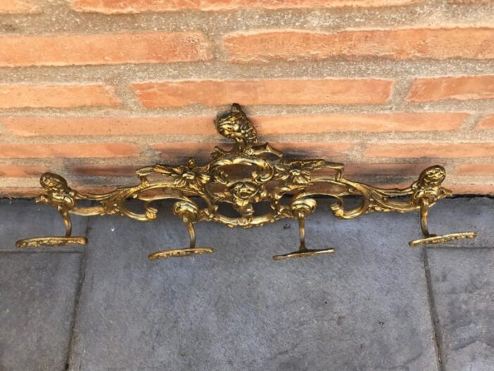 20th century french bronze wall mounted coat rack 6