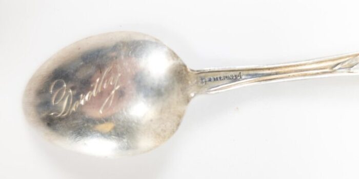 20th century sterling silver floral pattern spoon of daylily by r blackinton 7