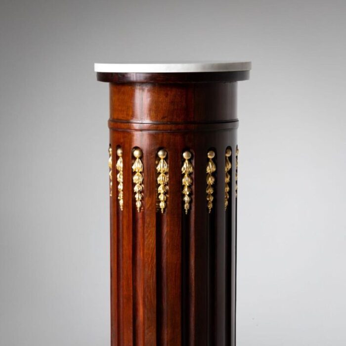 2nd half 19th century empire column with fire gilt appliques 8680