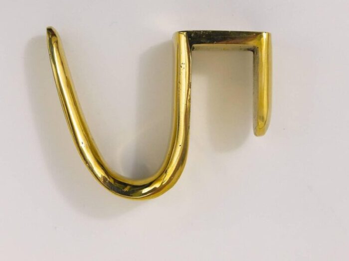 5 shaped brass hook for coat rack attributed to carl auboeck austria 1960s 4