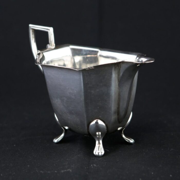 925 sterling silver teapot with sugar and cream 1940s set of 3 2