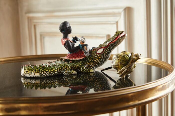 Ceramic Crocodile Rider Decorative Accent 5 master