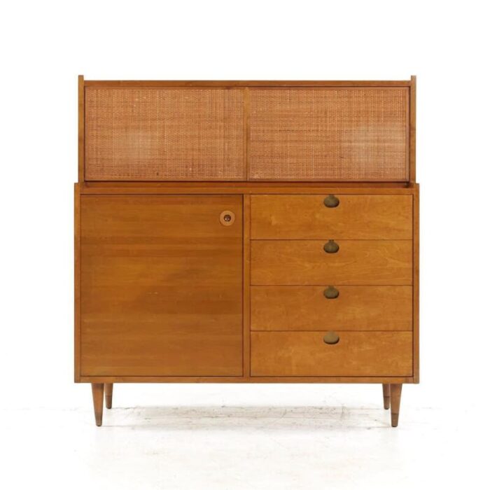 Edmond Spence Mid Century Maple Highboy Dresser 1 master