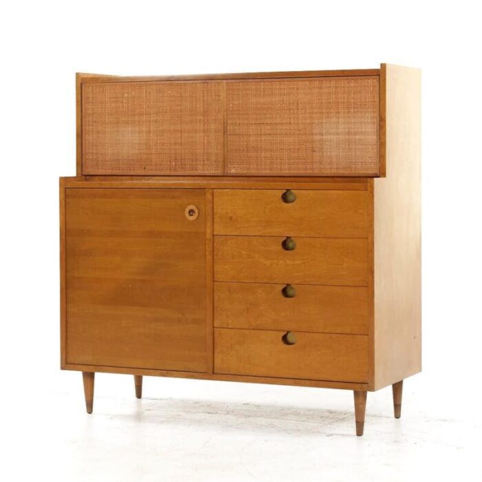 Edmond Spence Mid Century Maple Highboy Dresser 5 master