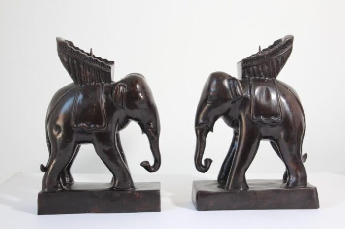 Maitland Smith Bronze Elephant Candle Holder 4 master