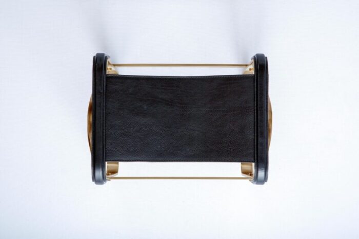 STOOL DETAIL 1 Steel AGED BRASS Leather BLACK 1 master 1