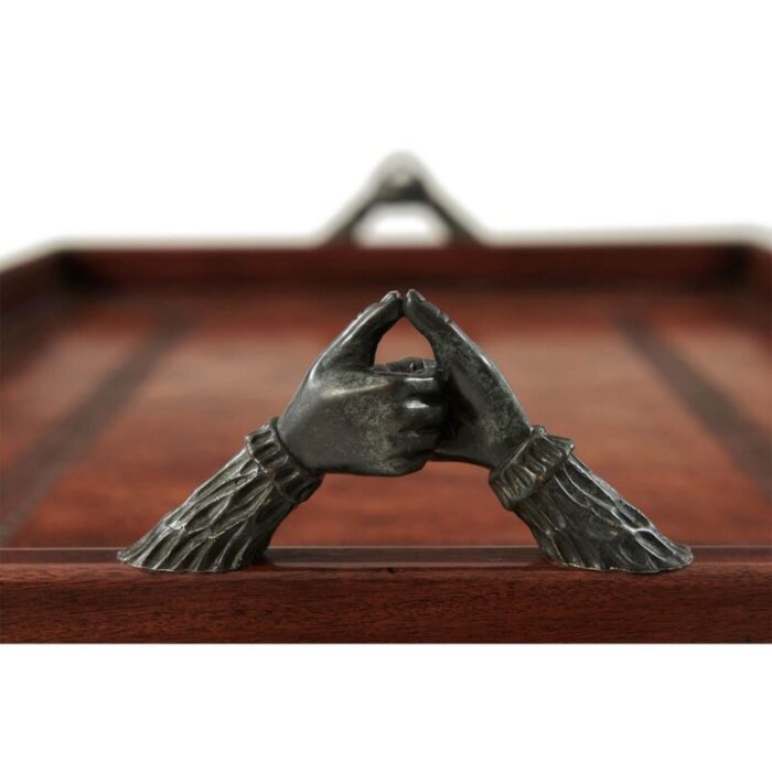 Tooled Leather Serving Tray 3 master