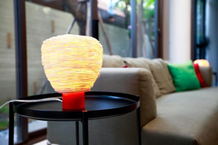 Unit boy table light rattan ango master