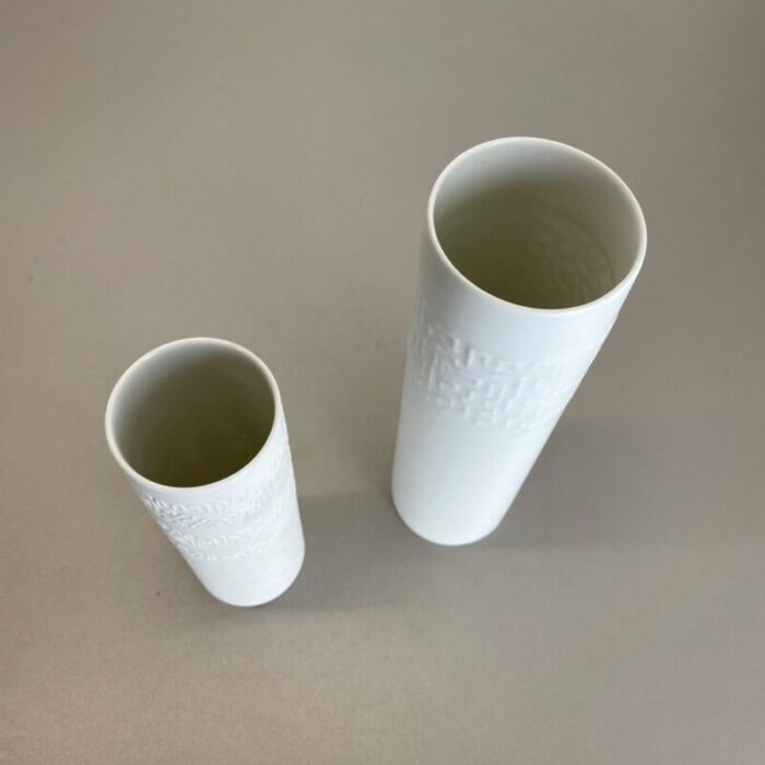 abstract german porcelain vases by cuno fischer for rosenthal 1980s set of 2 10