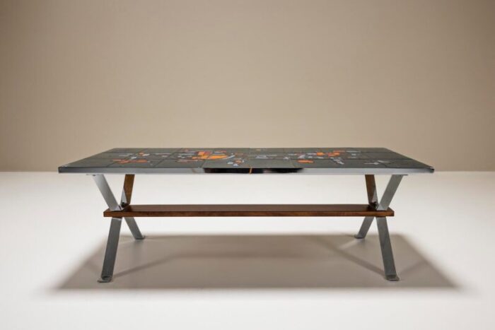 adri belgique tiled coffee table france 1960s 2081