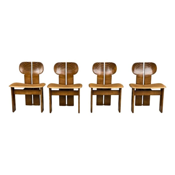 africa dining chairs by tobia and afra scarpa for maxalto 1976 set of 4 1140