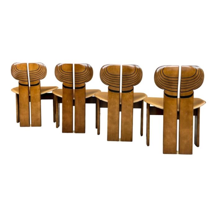 africa dining chairs by tobia and afra scarpa for maxalto 1976 set of 4 1524