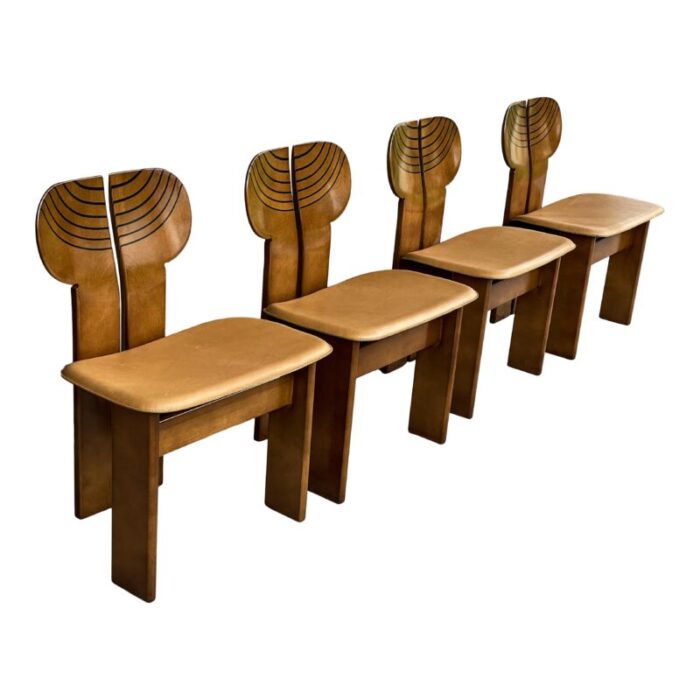 africa dining chairs by tobia and afra scarpa for maxalto 1976 set of 4 3913