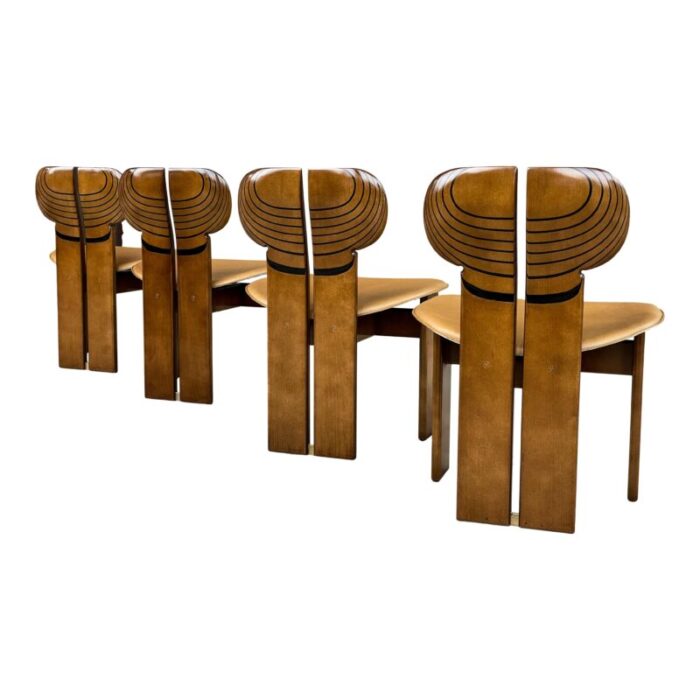 africa dining chairs by tobia and afra scarpa for maxalto 1976 set of 4 4590