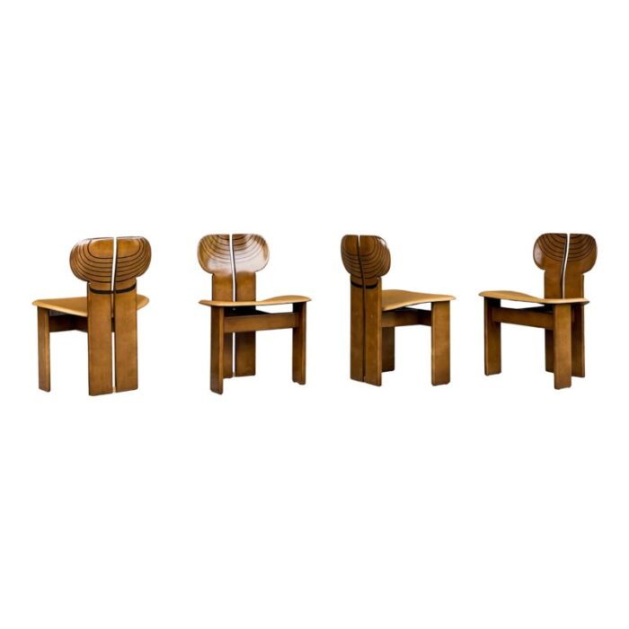 africa dining chairs by tobia and afra scarpa for maxalto 1976 set of 4 7264