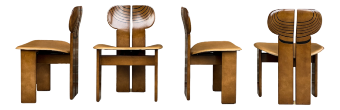 africa dining chairs by tobia and afra scarpa for maxalto 1976 set of 4 9025