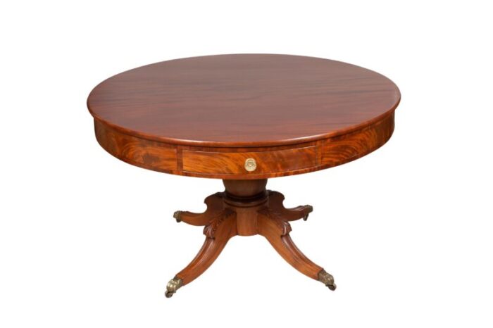 american classical mahogany drum table 3631