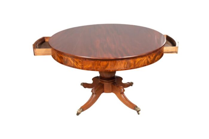 american classical mahogany drum table 7710