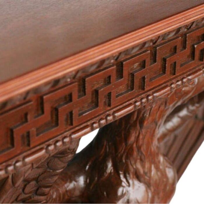 american neoclassical hand carved eagle console table 2315