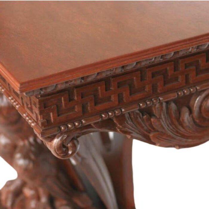 american neoclassical hand carved eagle console table 6083