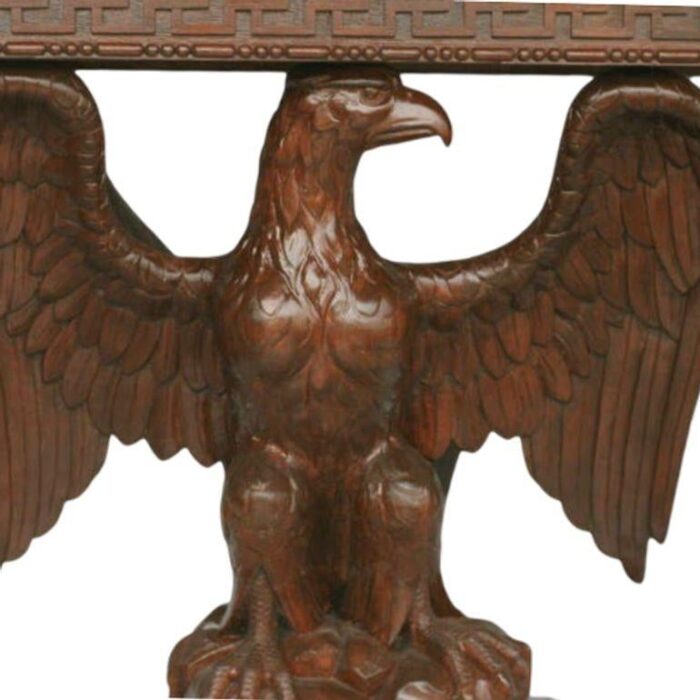 american neoclassical hand carved eagle console table 7600