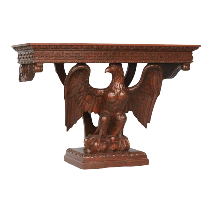 american neoclassical hand carved eagle console table 8375