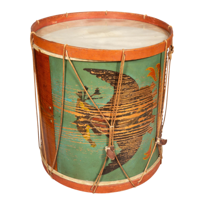 american painted ash drum now a table 6596