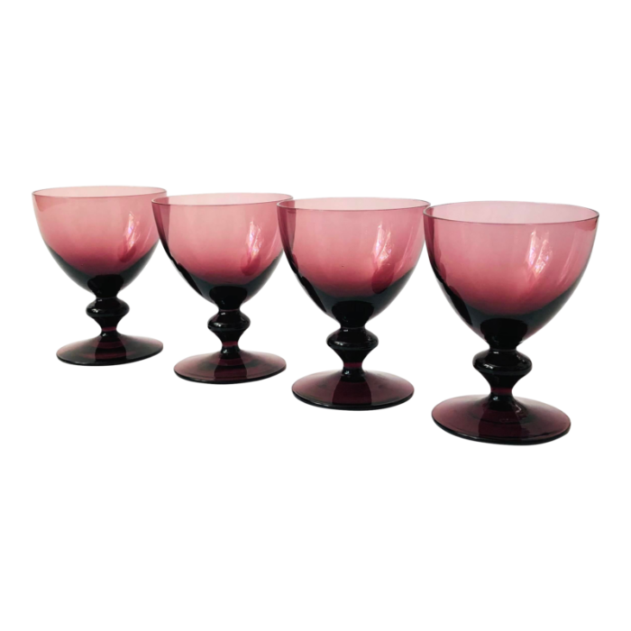 amethyst glass cordials set of 4 8012