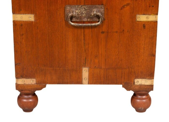 anglo indian teakwood campaign chest 3477