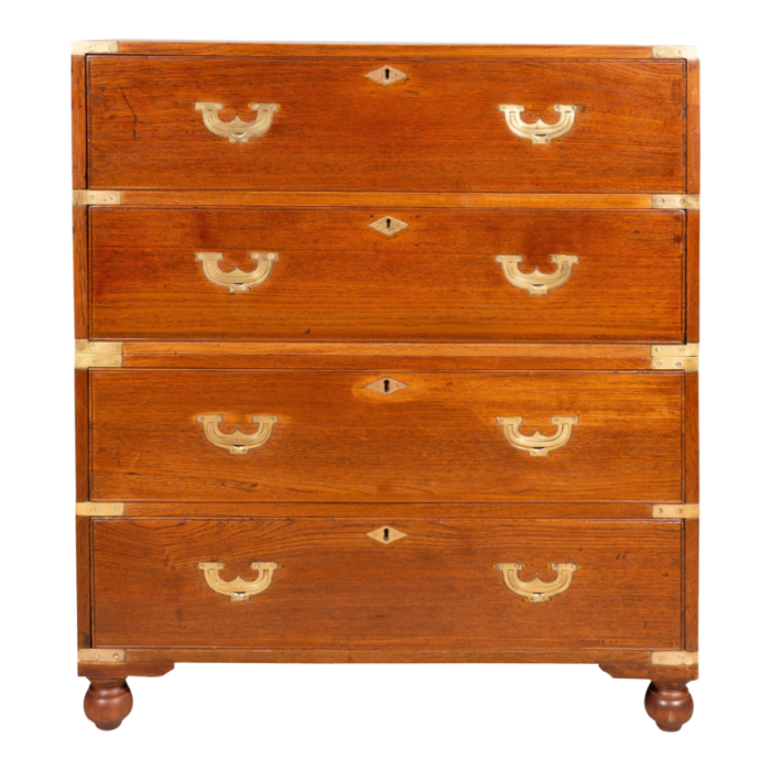 anglo indian teakwood campaign chest 6346