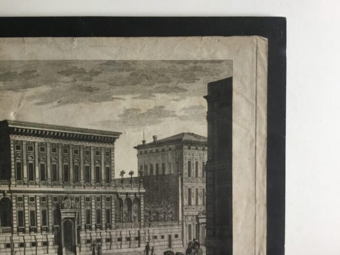 antiquarian engraving palazzo d oria tursi early 19th century 0773